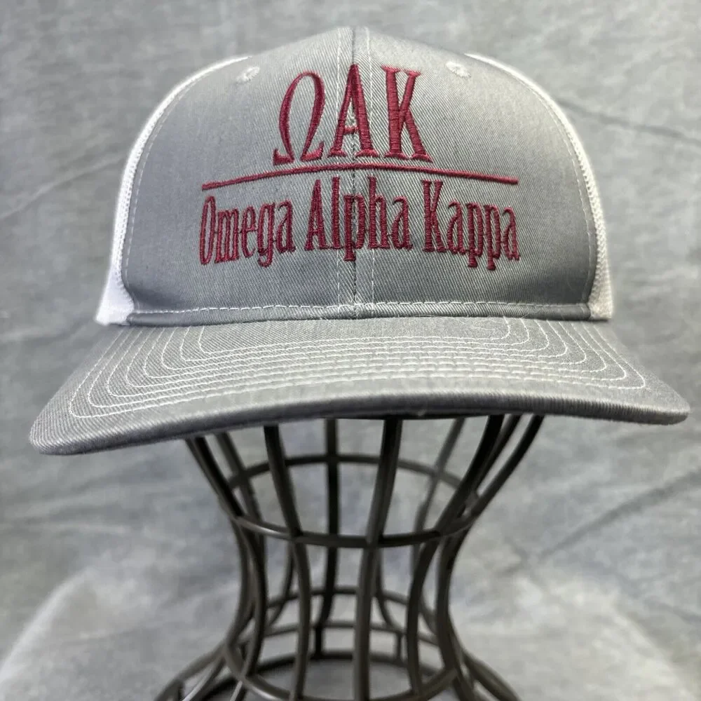 OAK Omega Alpha‎ Kappa Fraternity Cap Trucker Hat Greek Embroidered
